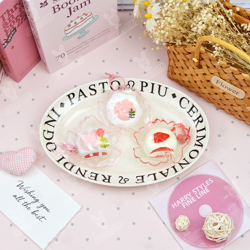 Squishy de pastel de mordisco de crema 