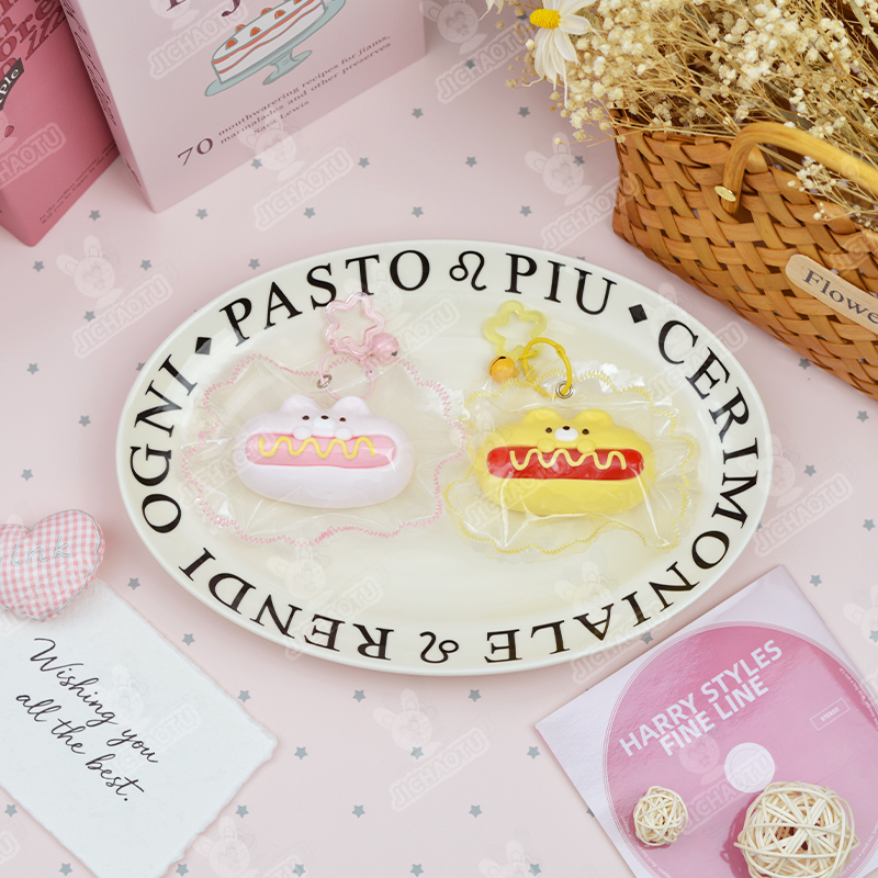 Squishy de perrito caliente con osito 